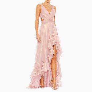 New! Mac Duggal Ieena High-Low Ruffle Gown 49526‎